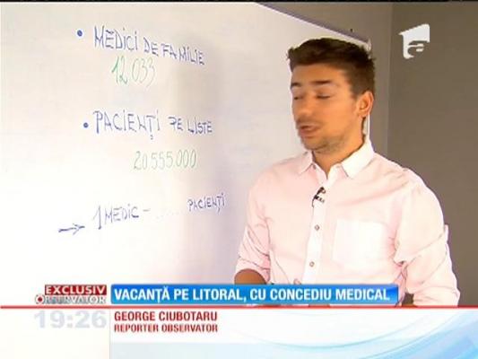 Vacanţă pe litoral, în concediu medical