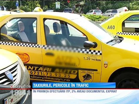 Taximetrele, pericole în trafic