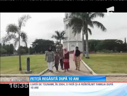 Fetiță regăsită după 10 ani