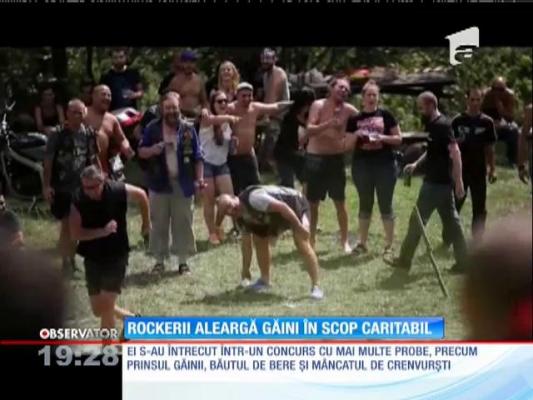 Rockerii aleargă găini în scop caritabil