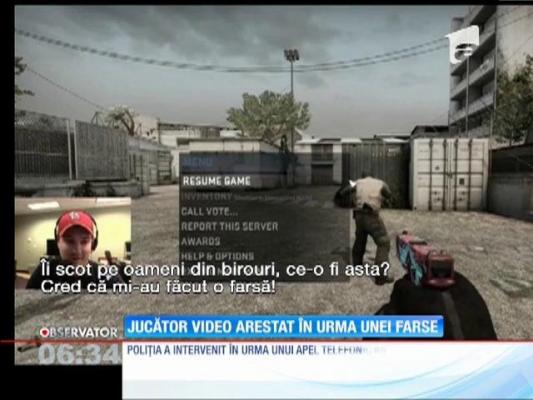 Jucător video arestat în urma unei farse