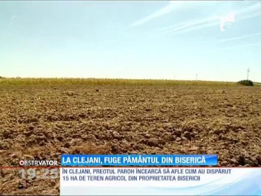 La Clejani, fuge pământul din biserică