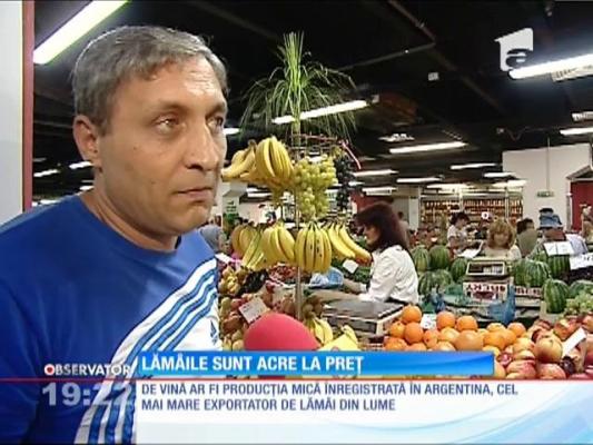 Lămâile, un produs de lux pentru români