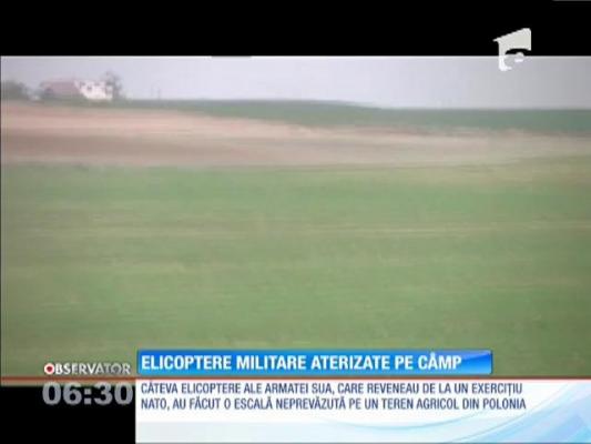 Şase elicoptere militare americane au aterizat pe un câmp din Polonia