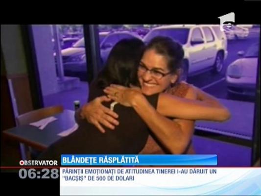 O chelneriţă din Statele Unite a primit o răsplată consistentă