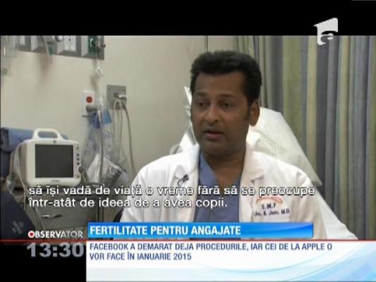 Congelarea ovulelor, finanţată de două companii americane pentru angajatele lor