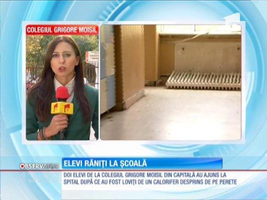 Panică la un liceu din Capitală! Un calorifer s-a desprins din perete și a rănit trei copii!