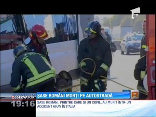Șase români morți pe autostradă
