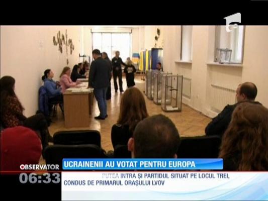 Ucrainienii au votat pentru Europa