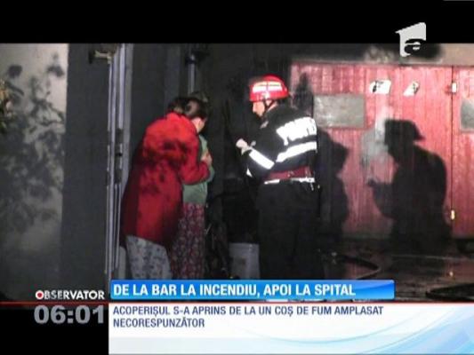 A vrut să stingă incendiul care a izbucnit deasupra barului în care a băut