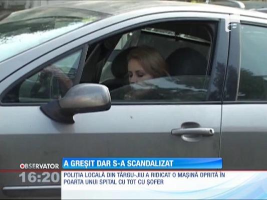 Șofer luat pe sus, după ce şi-a lăsat autoturismul în poarta unui spital