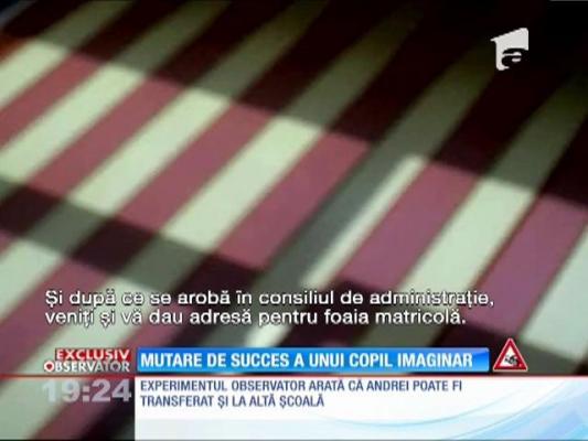 În România, totul este posibil. Chiar şi transferul la o anumită şcoală a unui copil imaginar