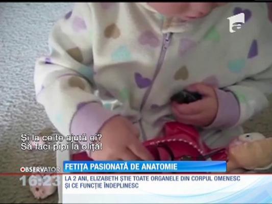 Minune de copil! Fetiţă de doi ani, pasionată de anatomie