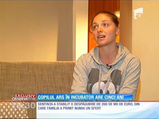 Copilul ars în incubator are cinci ani