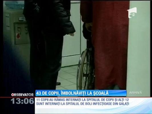 43 de copii din Galaţi au ajuns la spital după ce au mâncat la prânz, la şcoală