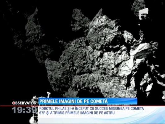 Imagini de pe cometă