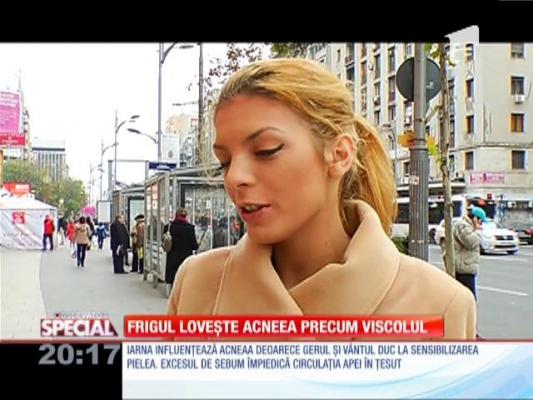 Frigul lovește acneea precum viscolul