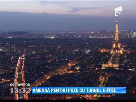 Amendă pentru poze făcute noaptea cu Turnul Eiffel