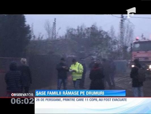 6 familii rămase pe drumuri, din cauza unui incendiu