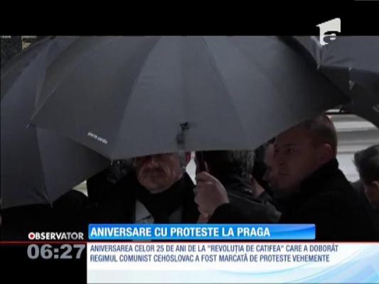 Aniversare cu proteste în Praga, la 25 de ani de la "Revoluţia de catifea"