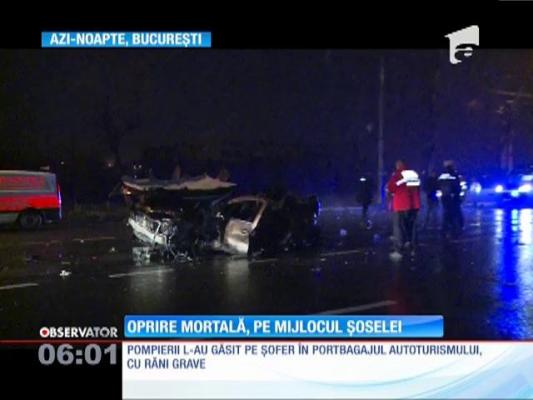 Accident rutier mortal, în București! Două maşini conduse în aceeaşi direcţie s-au acroşat în mers
