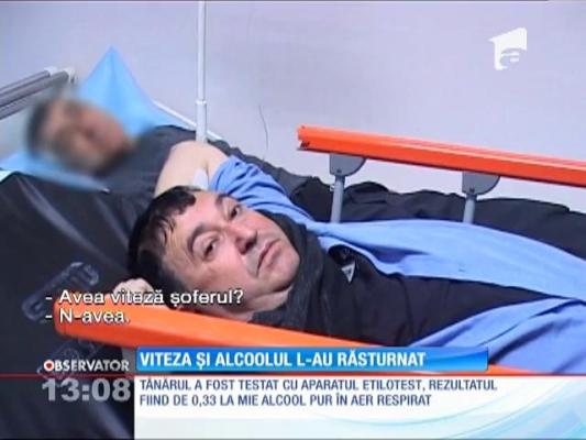 Viteza şi alcoolul l-au răsturnat