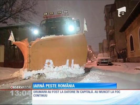 Zăpada a dat traficul peste cap în București