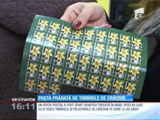 Poștă prădată de timbrele de Crăciun