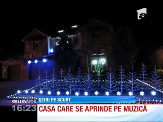 Aşa ceva nu aţi mai văzut! Casa care se aprinde pe muzică