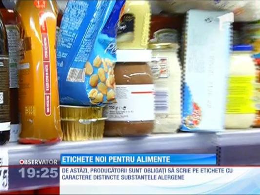 Etichete noi pentru alimente