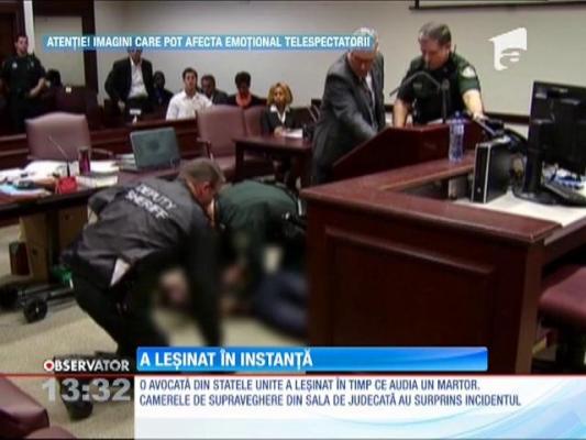 O avocată din Statele Unite a leşinat în instanţă