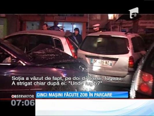 Baia Mare: Cinci mașini făcute zob în parcare