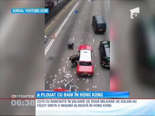 A plouat cu bani în Hong Kong! La propriu!