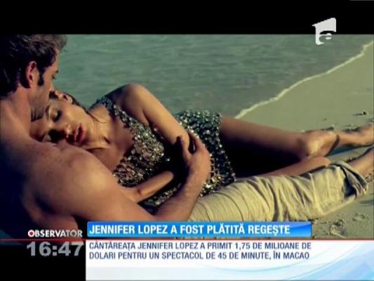 Jennifer Lopez a primit 750 de mii de dolari pentru un concert de 40 de minute