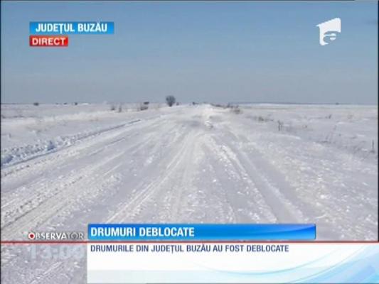 Drumurile din judeţul Buzău, deblocate