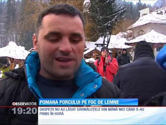 Pomana porcului pe foc de lemne