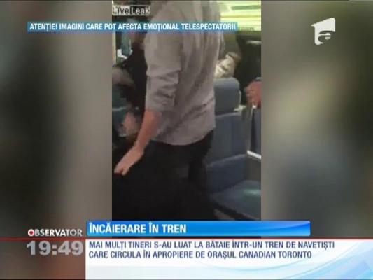 Bătaie generală într-un tren din Canada!