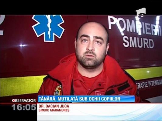 Tânără, mutilată sub ochii copiilor