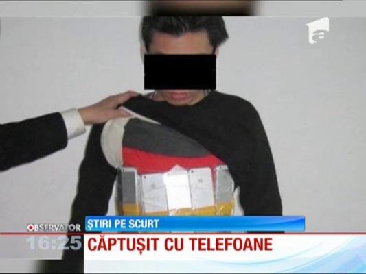 Hoț căptușit cu 94 de telefoane de ultimă generație