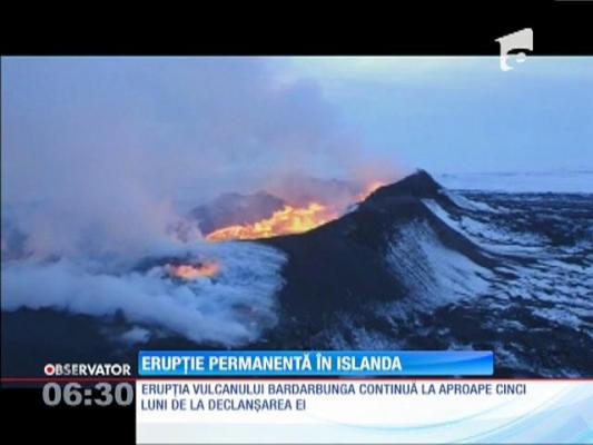 Erupţia unui vulcan continuă după 5 luni de la declanșarea ei.