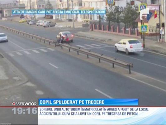 Imagini șocante! Copil spulberat pe trecerea de pietoni