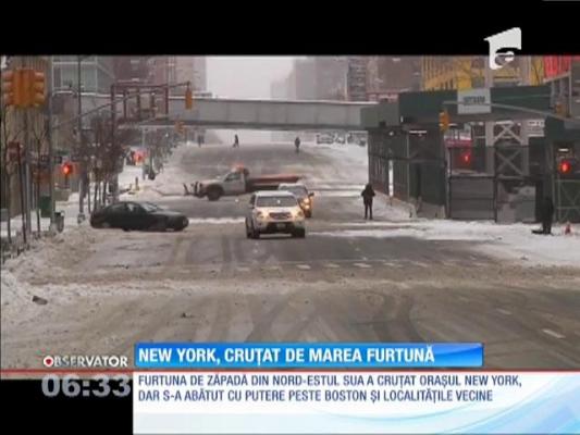 Puternica furtună de zăpadă a ocolit New York-ul