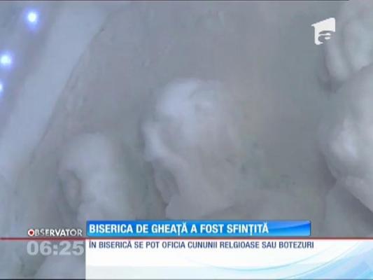 Biserica de gheaţă de la Bâlea Lac a fost sfințită