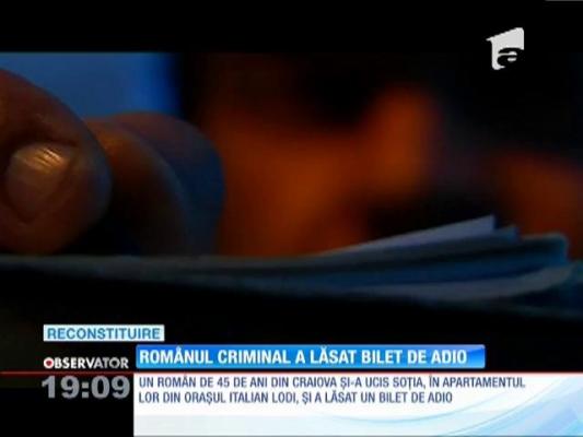 Românul din Italia, care şi-a lăsat orfană fiica, a lăsat un bilet de adio