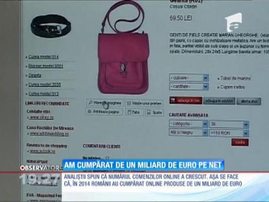 Românii au cumpărat de un miliard de euro pe Internet