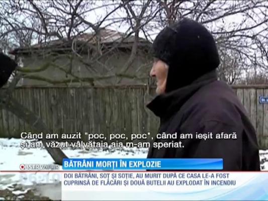 Bătrâni morți în explozie