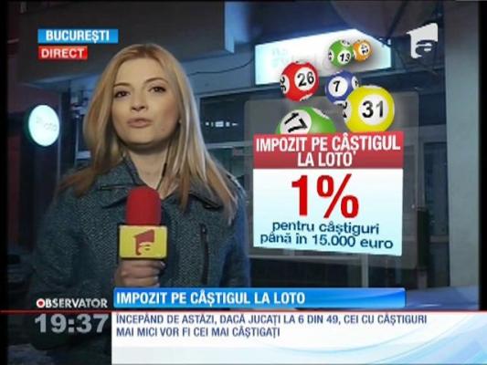Câştigătorii la loto vor da bani la stat după mărimea premiului