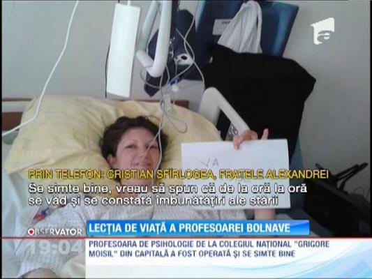 Profesoara care suferea de cancer osos se recuperează, dar mai are nevoie de ajutor