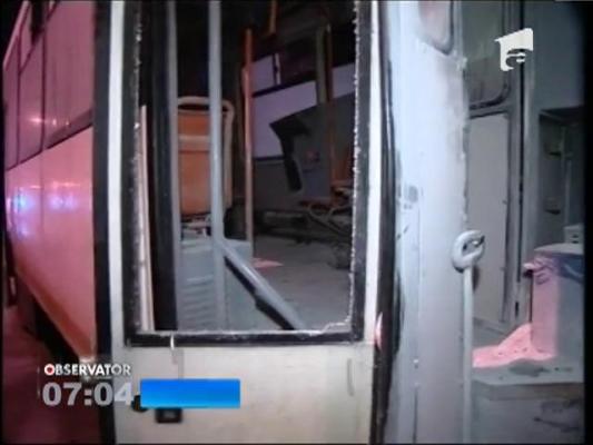 Un tramvai a luat foc în Capitală