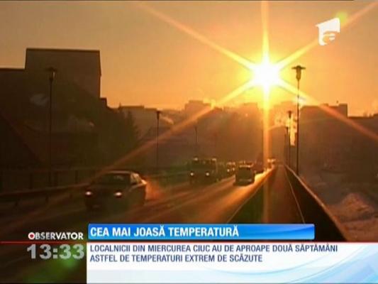 Cea mai scăzută temperatură din ţară: Minus 25 grade Celsius la Miercurea Ciuc